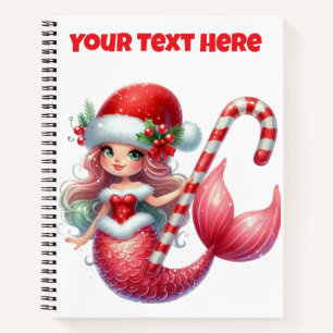 Spiral Notebook-Christmas Mermaid Journal