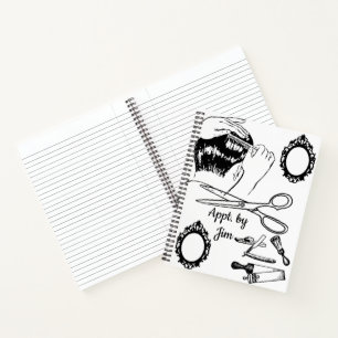 Spiral Notebook Colouring Barber Barbershop