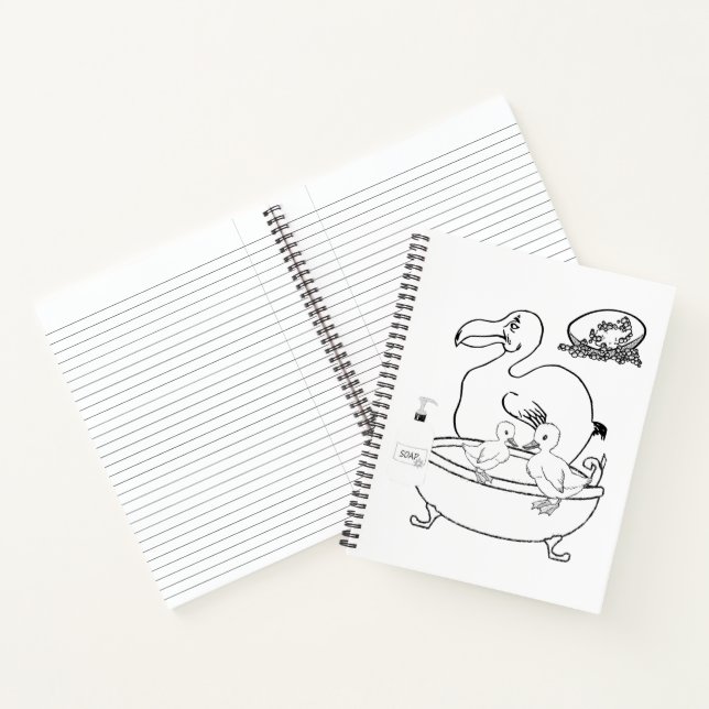 Spiral Notebook Colouring Birds (Inside)