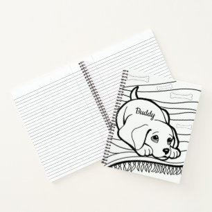 Spiral Notebook Colouring Dogs