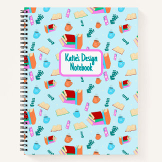 Spiral Notebook | Cosy Book Lovers in Blue