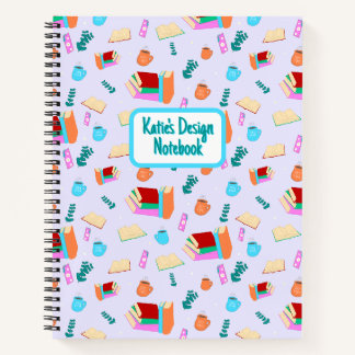 Spiral Notebook | Cosy Book Lovers in Purple