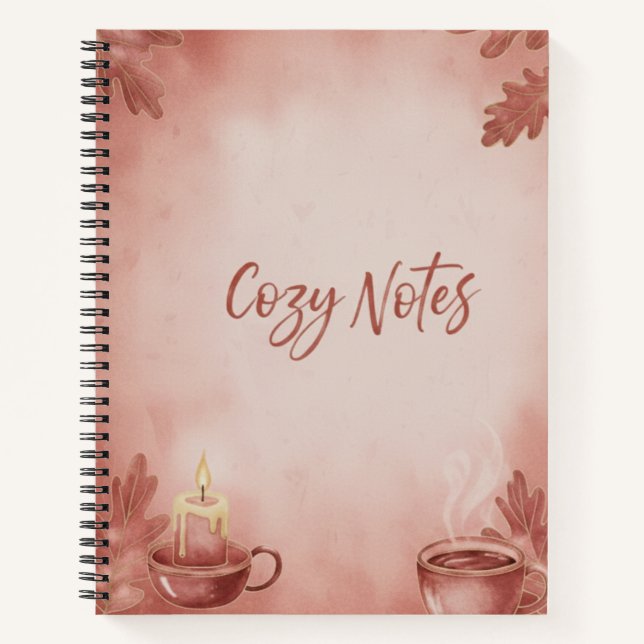 Spiral Notebook Cozy Notes" Autumn Vibes Deluxe Sp (Front)