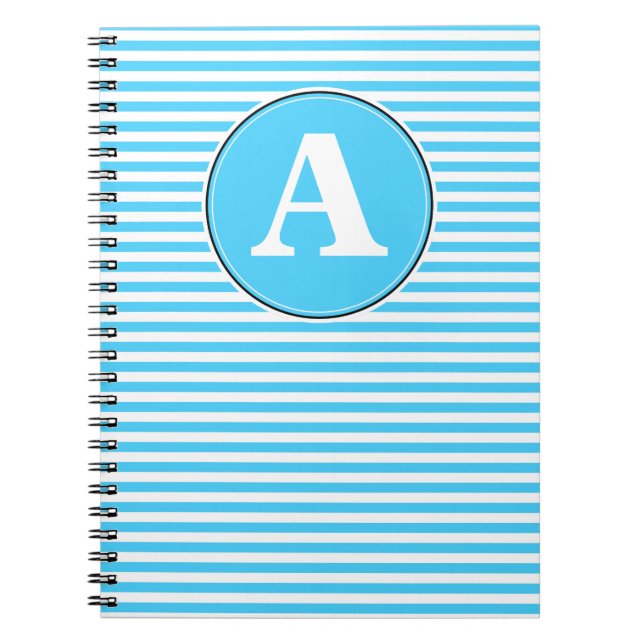 Spiral Notebook, Custom Monogram Template Notebook (Front)