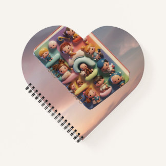 Spiral Notebook\Cute Kawaii Kids Characters\Colord Notebook