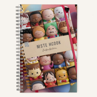 Spiral Notebook\Cute Kawaii Kids Characters Notebook