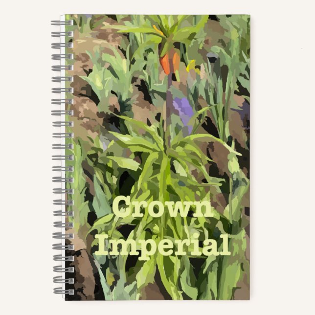 Spiral Notebook Floral Crown Imperial Green (Front)