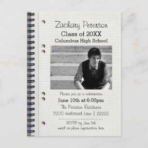 Spiral Notebook - Graduation Announcement PostCard