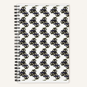 Spiral Notebook In Black And White Design