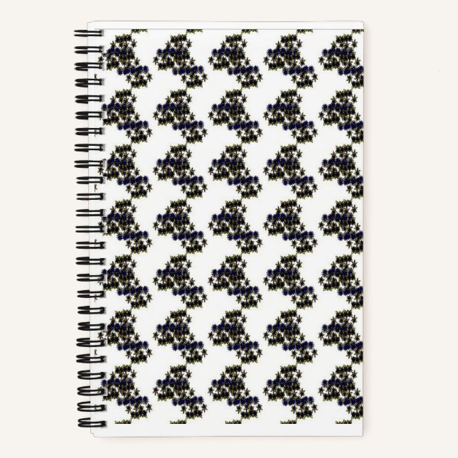 Spiral Notebook In Black And White Design (Front)