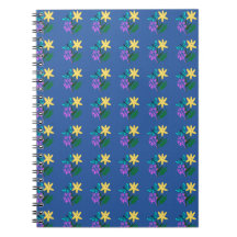 Spiral Notebook in Spring Daze Denim Design