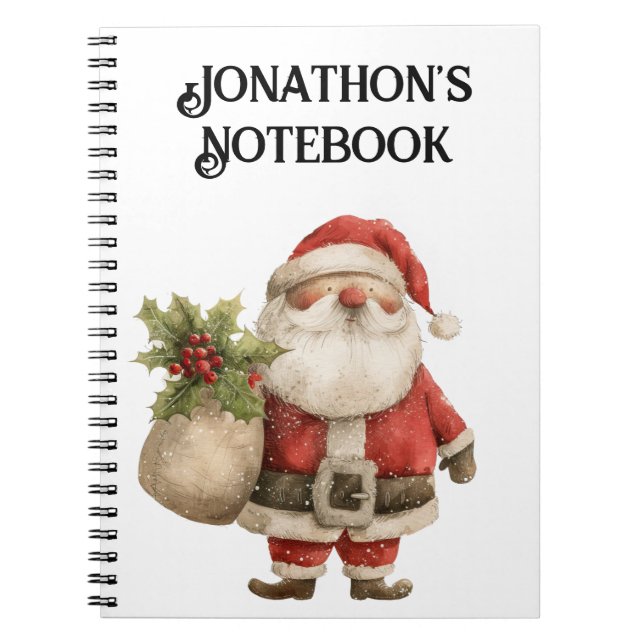 Spiral Notebook - kids personalised notebook  (Front)