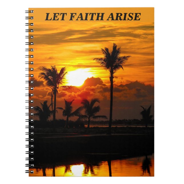 Spiral Notebook Let Faith Arise Reflection (Front)