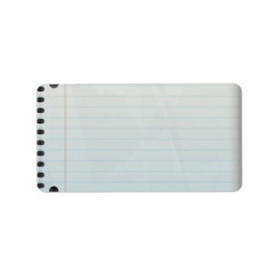 Spiral Notebook Lined Paper Label