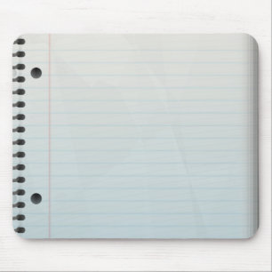 Spiral Notebook Lined Paper Mouse Mat