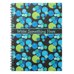 Spiral Notebook or Journal: Blue Moons Pattern