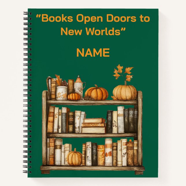 Spiral Notebook-| Personalised Fall Notebook (Front)