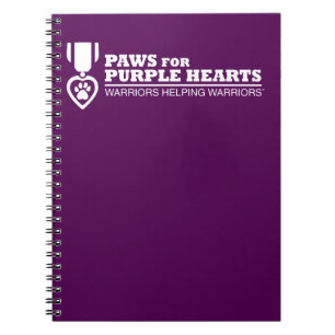 Spiral Notebook - Purple w White Logo