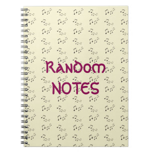 Spiral Notebook - Random Musical Notes