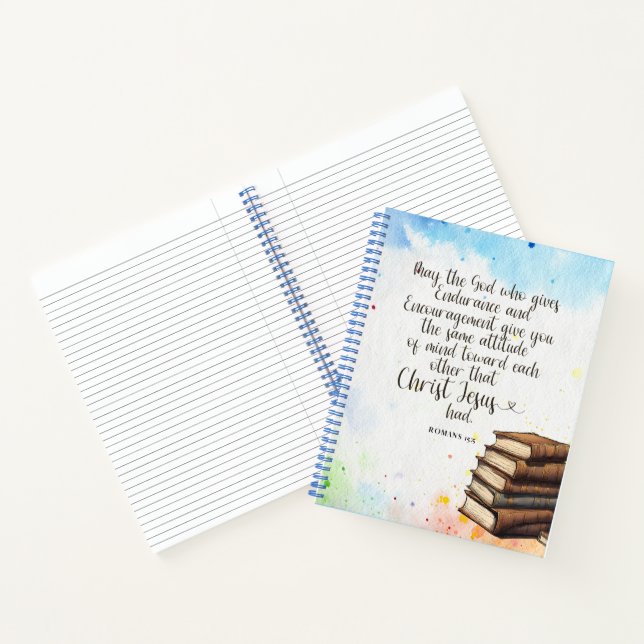 Spiral Notebook - Romans 15:5 (Inside)