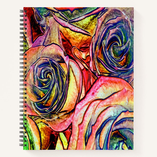 Spiral Notebook - Rose Love #4477 (Front)
