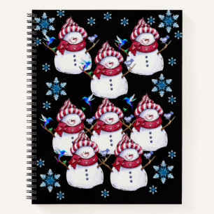Spiral Notebook Snowman