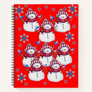 Spiral Notebook Snowman