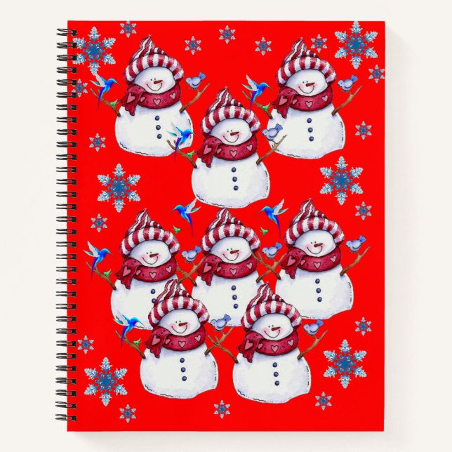 Spiral Notebook Snowman (Front)