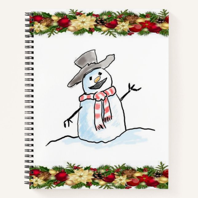Spiral Notebook Snowman (Front)