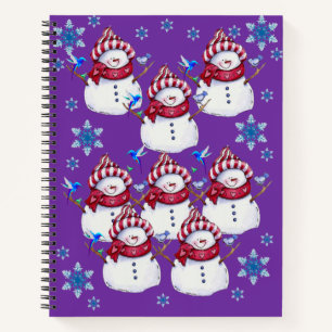 Spiral Notebook Snowman