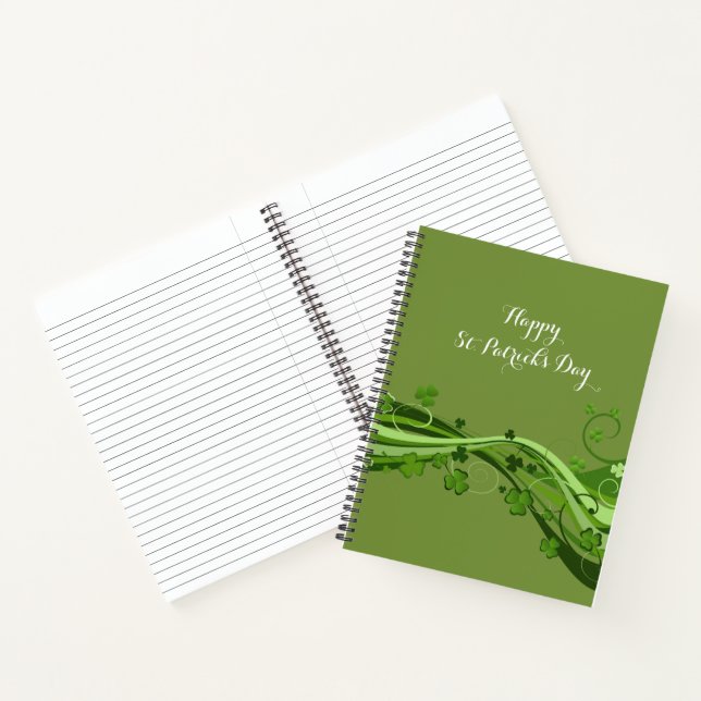 Spiral Notebook St. Patrick's Day Floral (Inside)