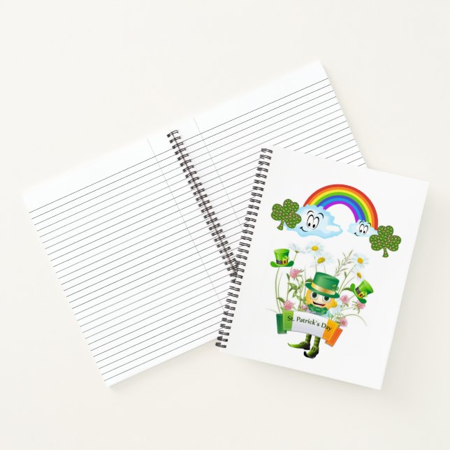Spiral Notebook St. Patrick's Day Rainbow (Inside)