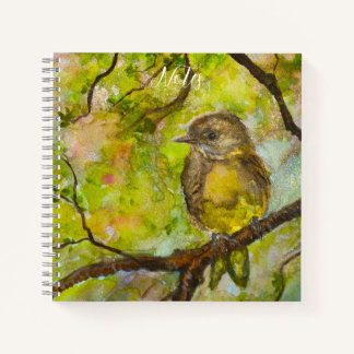 Spiral Notebook - Sweetie Bird Watercolor