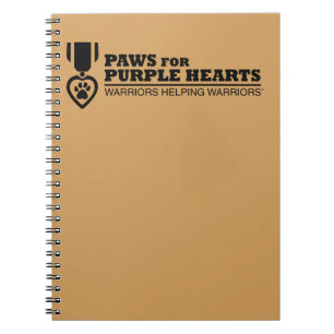 Spiral Notebook - Tan w Black Logo