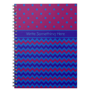 Spiral Notebook to Personalize Purple, Chevrons