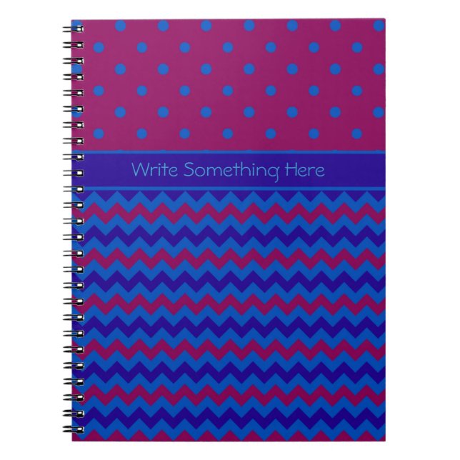 Spiral Notebook to Personalize Purple, Chevrons (Front)