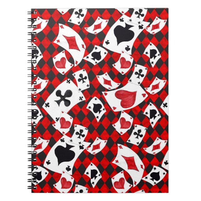 Spiral Notebook with a Red Alice in Wonderland  (Front)