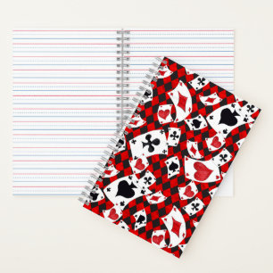 Spiral Notebook with a Red Alice in Wonderland 