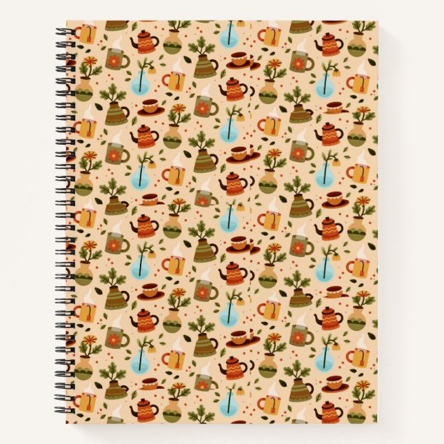 Spiral notebook with a vibrant cover featuring  (Front)