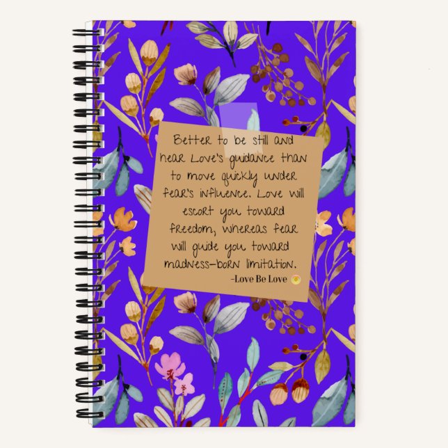 Spiral Notebook With an Inspiring Quote on Cover (Front)