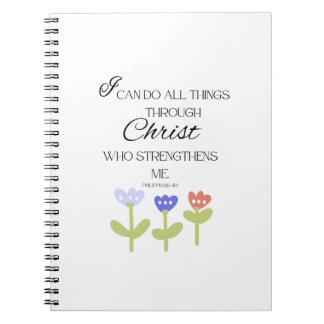 Spiral Notebook With Bible Verse