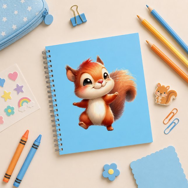 Spiral notebook with cute squirrel design (Creator Uploaded)