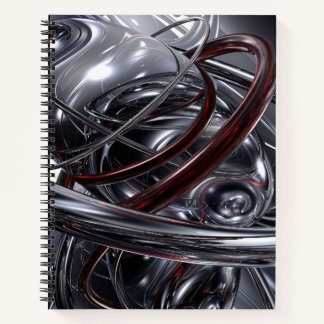 Spiral notebook with designs