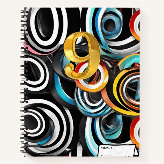 Spiral notebook with good design. (Front)