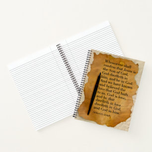 Spiral Notebook with KJV Bible Verse