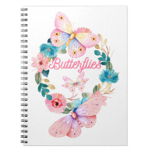 Spiral Notebook with Photo Butterflies