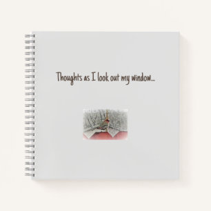 Spiral Notebook with Picture of a Finch