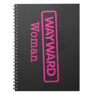 Spiral Notebook with Pink Wayward Woman Logo