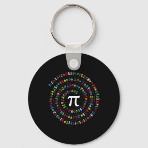 Spiral Numbers Pi Ratio Teacher And Student Pi Day Key Ring