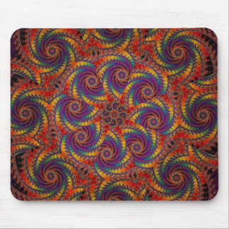 Spiral Octopus Psychedelic Rainbow Fractal Art Mouse Mat